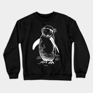 Astronauts penguin, surreal art design Crewneck Sweatshirt